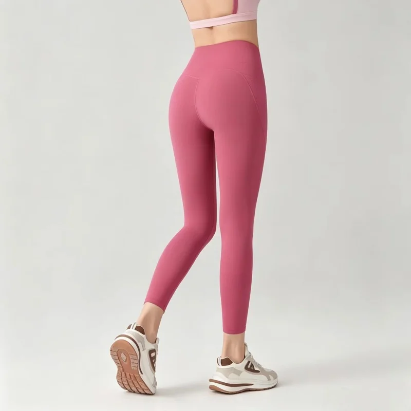 Yoga-Leggings mit hoher Taille und Taschen, Damen Scrunch Butt Lifting Bauchkontrolle Kompressions-Fitness-Strumpfhose – Detail 7