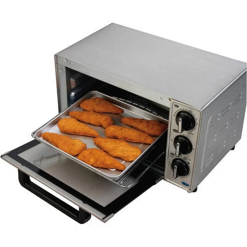 Forno tostapane a 4 fette Display digitale da 1100 W per cuocere il pane tostato 450 ° F Vassoio briciole rimovibile Elettrodomestico da cucina ad alta efficienza energetica
