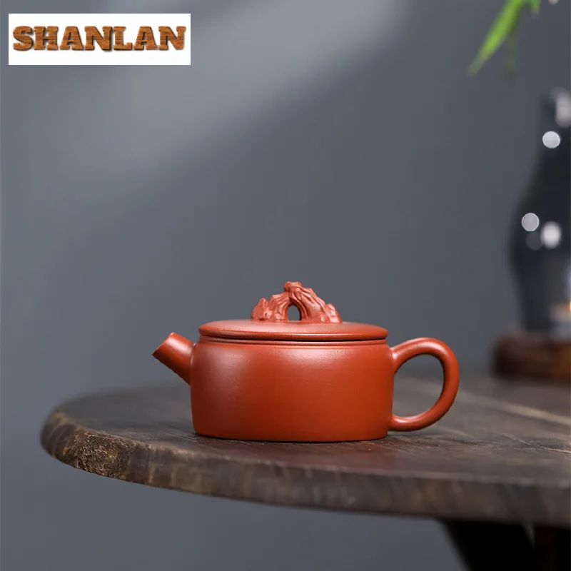 

150 мл древние фиолетовые глиняные чайники Исин ручной работы, большой калибр, горшок из сырой руды, грязевой чайник Чжу с заварочным устройством, чайный сервиз Zisha