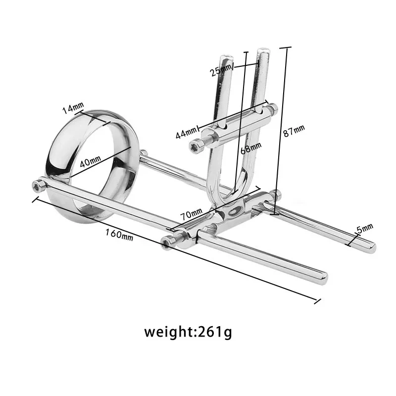 Metal Cock Ring Scrotum Ball Stretcher Stimulation Lock Stretcher Training Device Testicle Clamp Metal Penis Ring Clamp Sex Toys