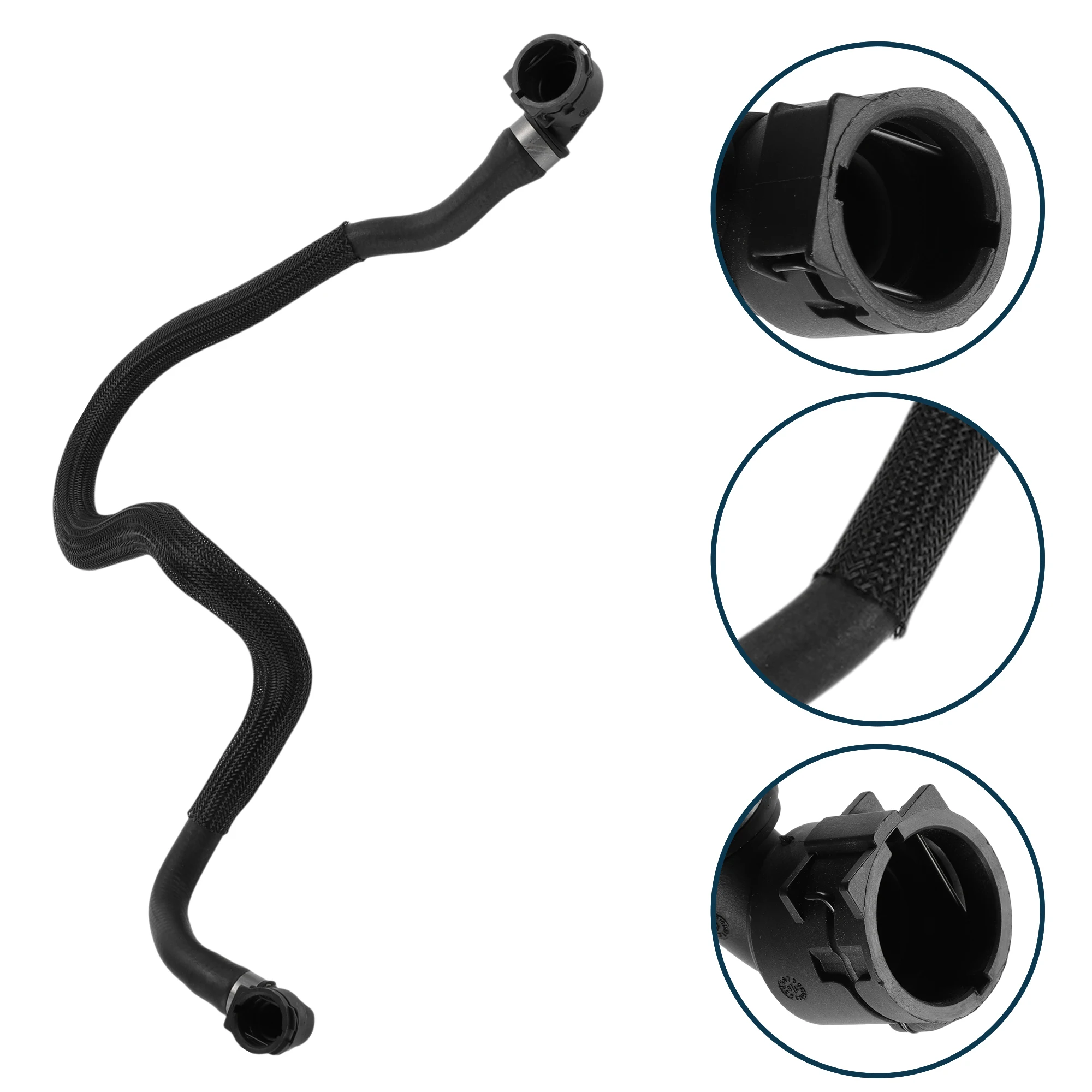 Wąż chłodnicy UXCELL, wąż nagrzewnicy nr 17127600836 do BMW serii 5 2009-2011, gumowy przewód płynu chłodzącego, czarny, 1 szt.