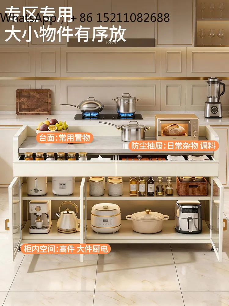 SCY Kitchen Slate Shelf Vegetable Cutting Console Multifunctional Pot Bowl Storage Floor Storage Cabinet