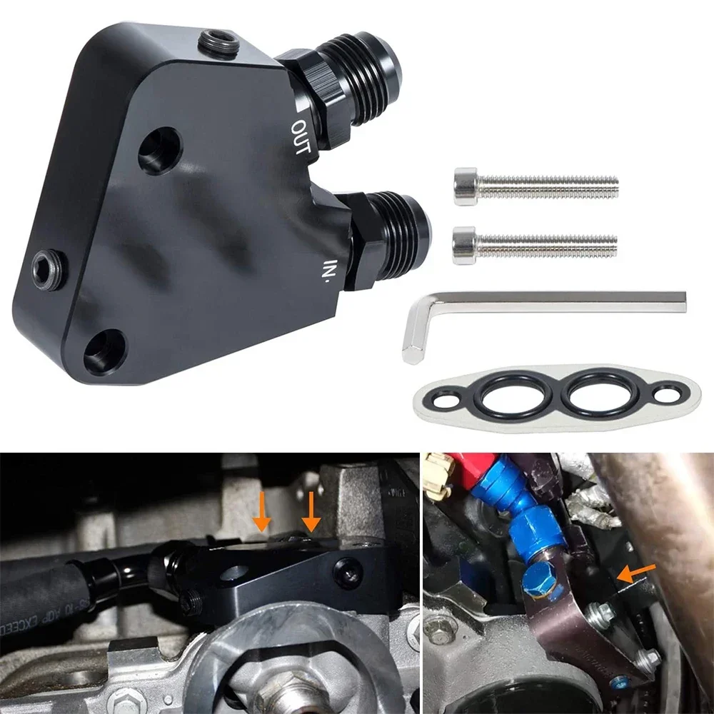 Chłodnica oleju silnikowego Chuang Qian zestaw adapterów dla GM LS LS1 LS2 LS3 LS6 LS7 korweta 2005-2019 (5-pak)