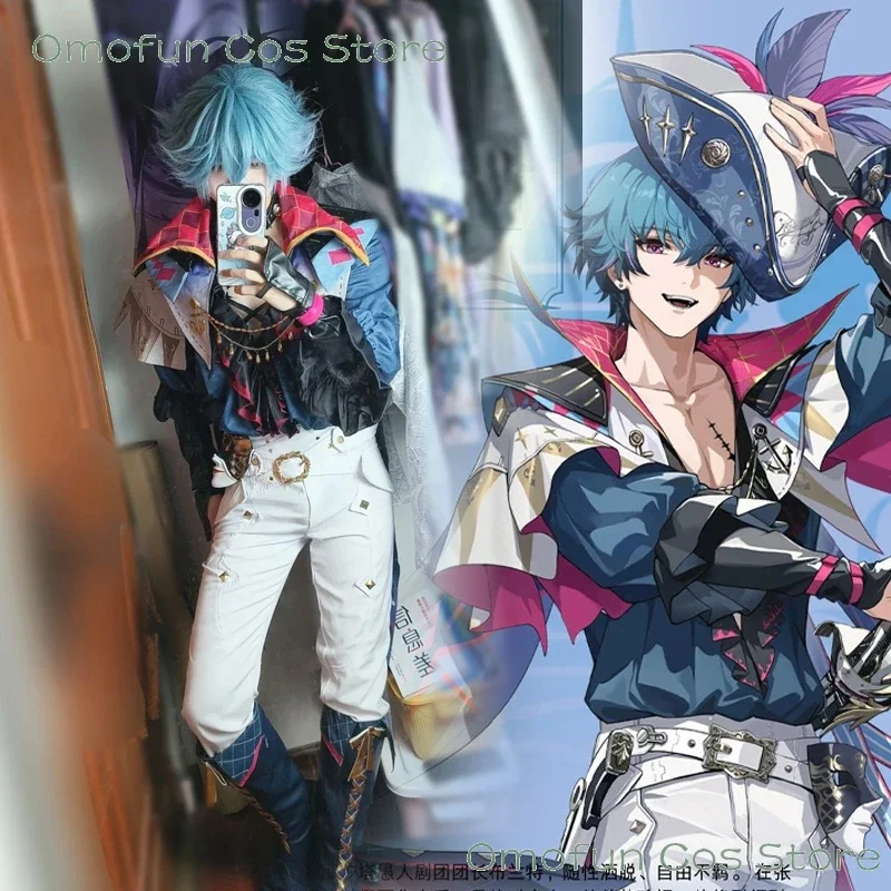 Wuwa Brant Cosplay Costume Wig Wuthering Waves Anime Game Clothes Mens Uniforms Halloween Party Boots Outfit Props Shoes Decors