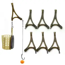 10PCS European Style Carp Fishing Tackle Anti Tangle System For Method Feeder Cage Carp Rigs Side Bends Swivel Fish Accessories