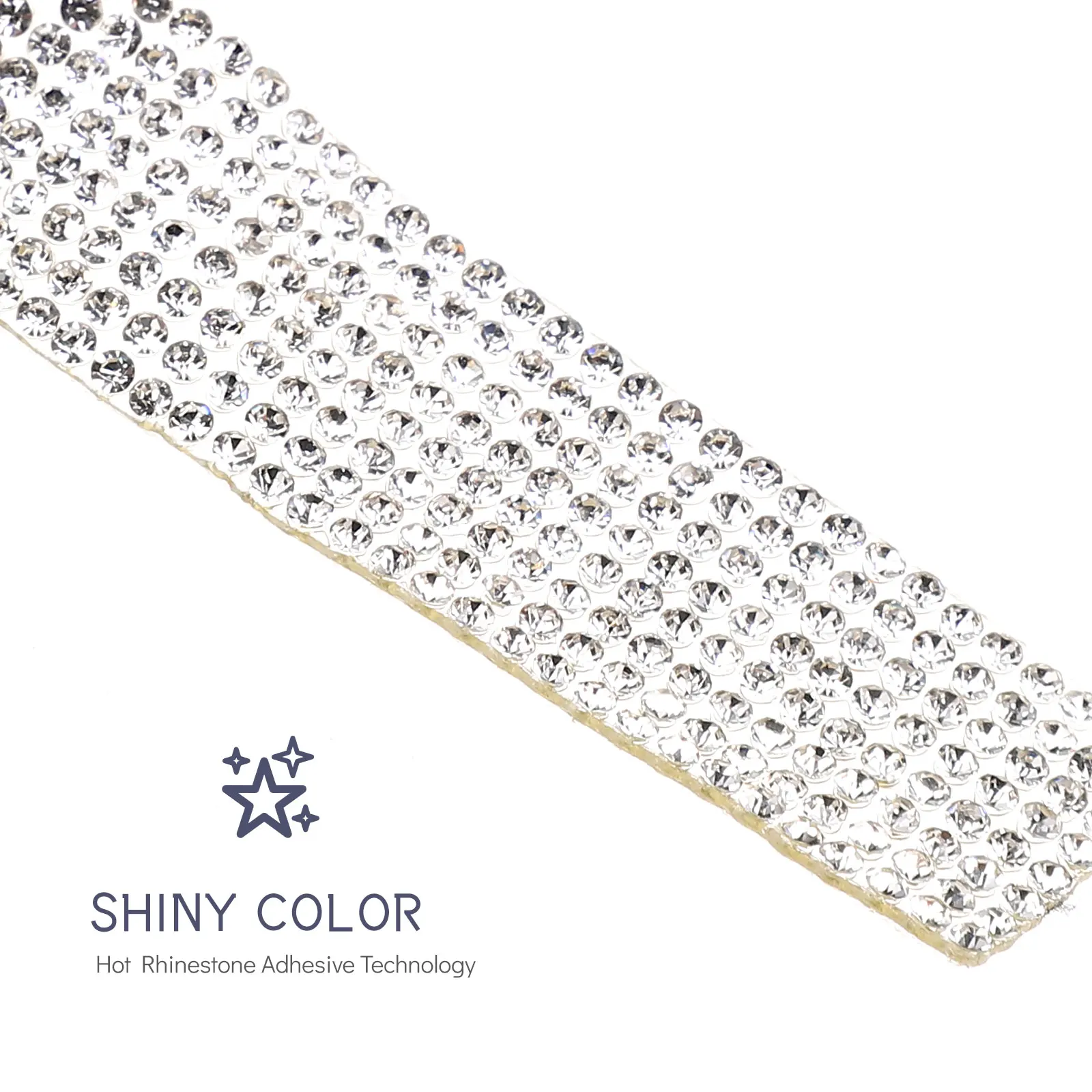 

3pcs 3 Rolls White Rhinestone Adhesive Tape Decorative Materials Hot Fix Drill Iron On Sewing Appliques DIY Accessories
