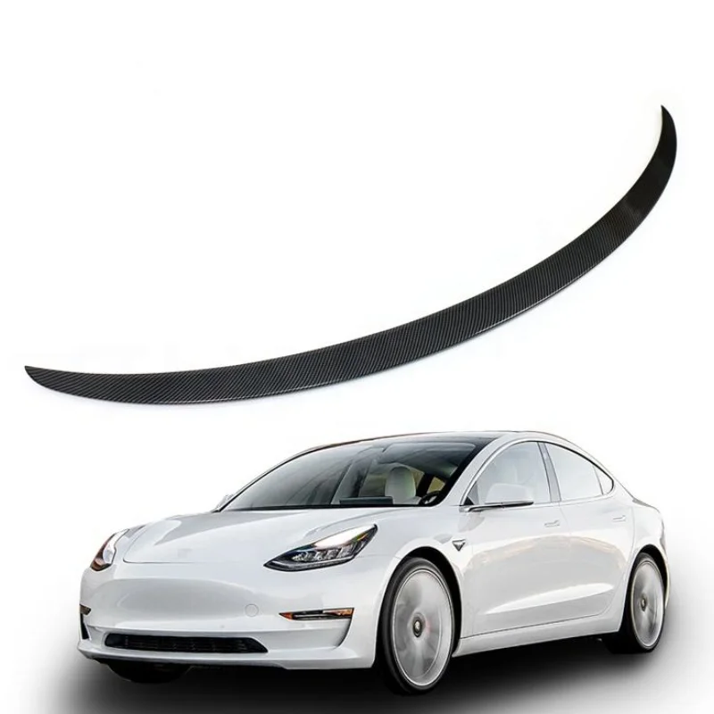 Exterior Accessories Custom Fit Carbon Fiber Original ABS Material Car Roof Spoiler for TESLA MODEL 3