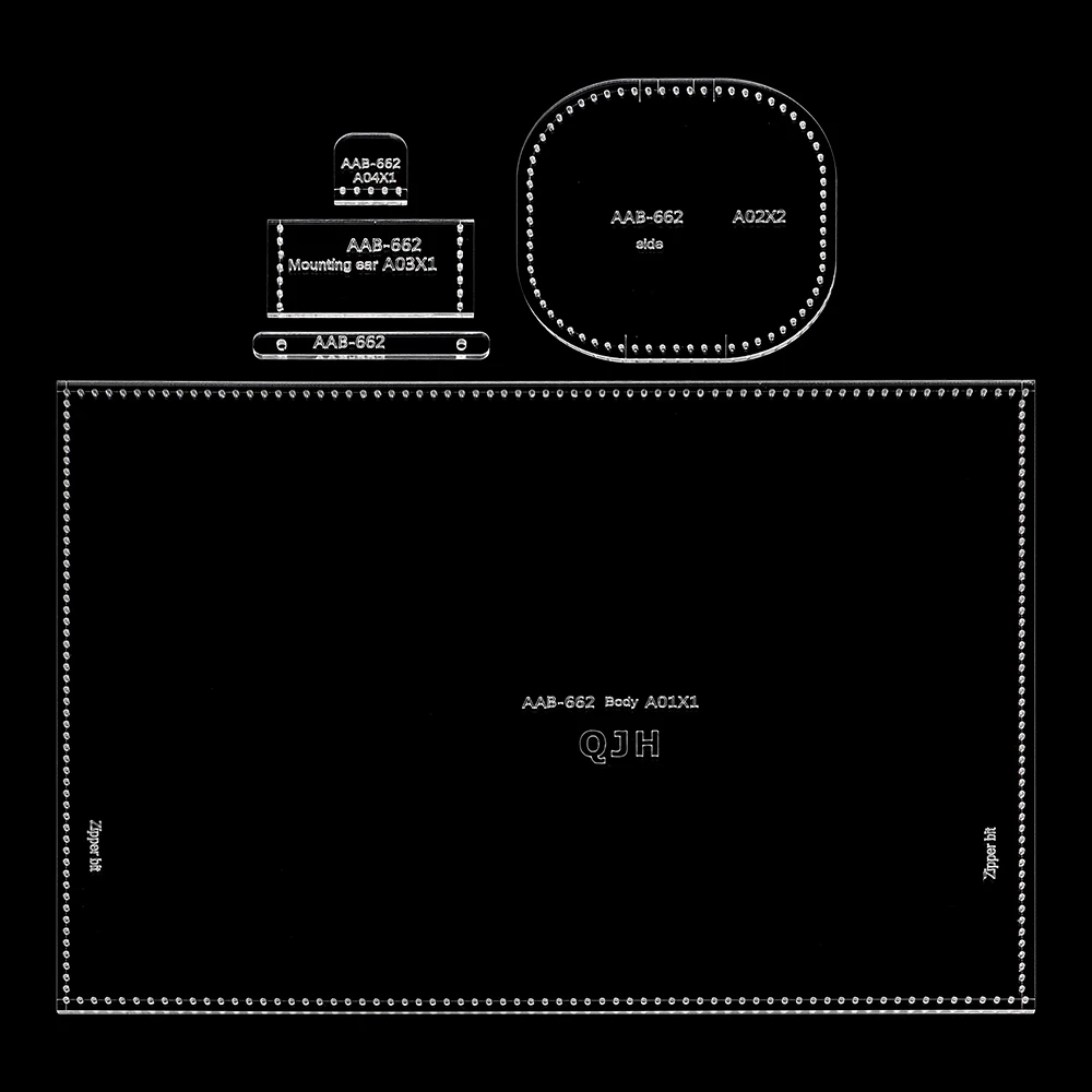 DIY Sewing Patterns, Acrylic Template, DIY Leather Handicrafts Stencils for Making Leather Hand Bag & Storage Bags - view 3
