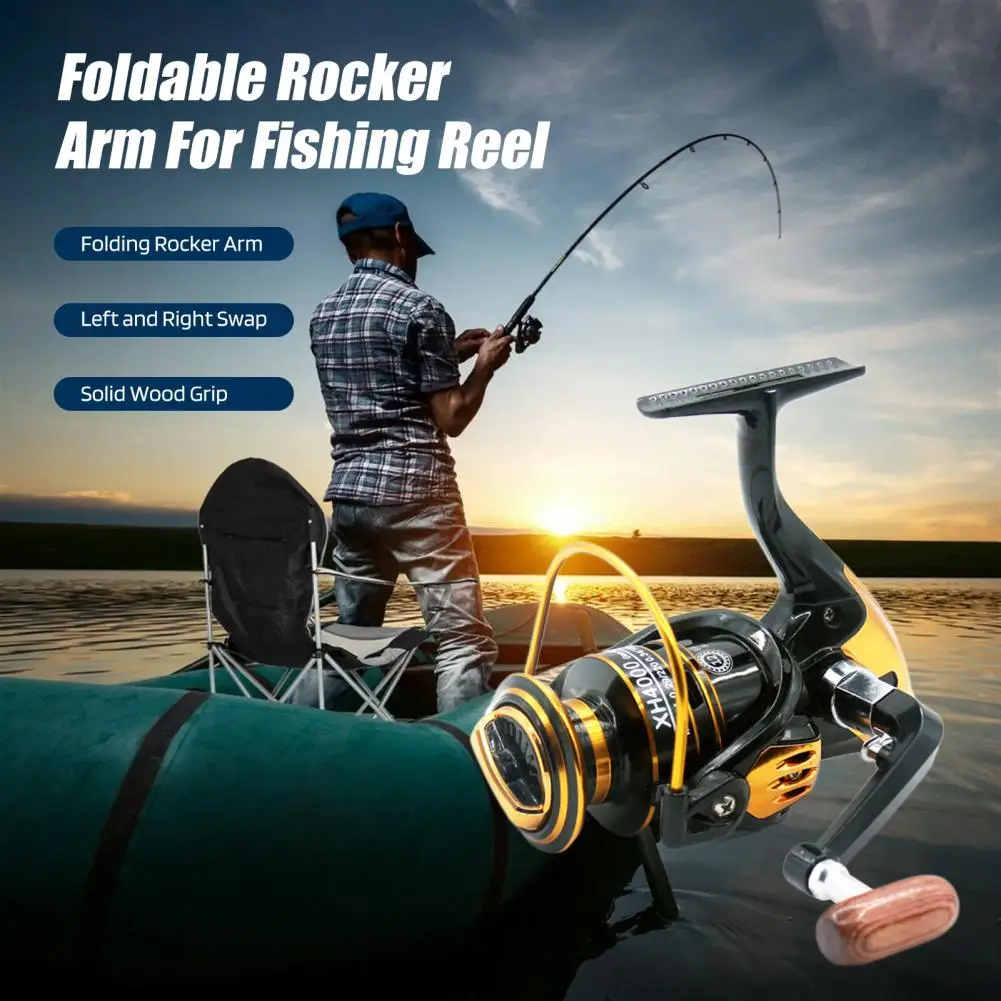 Fishing Reel Rocker Arm Folding Heavy Duty Fishing Spinning Reel Power Handle Grip Replacement Fishing Accessories