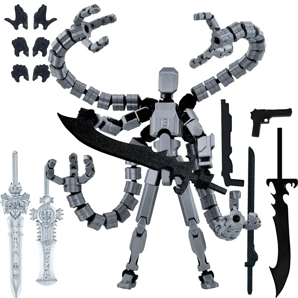 NONE Zusammenbau fertig T13 Actionfigur, 3D-gedruckt, mehrfach gegliffen, beweglich, Titan 13, Lucky Dummy Nova Robot Actionfigur Desktop 4