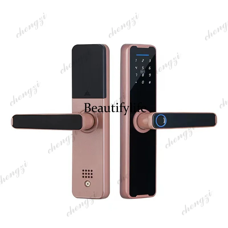 Wooden door indoor door fingerprint lock WiFi Bluetooth, password, Chinese and English smart lock
