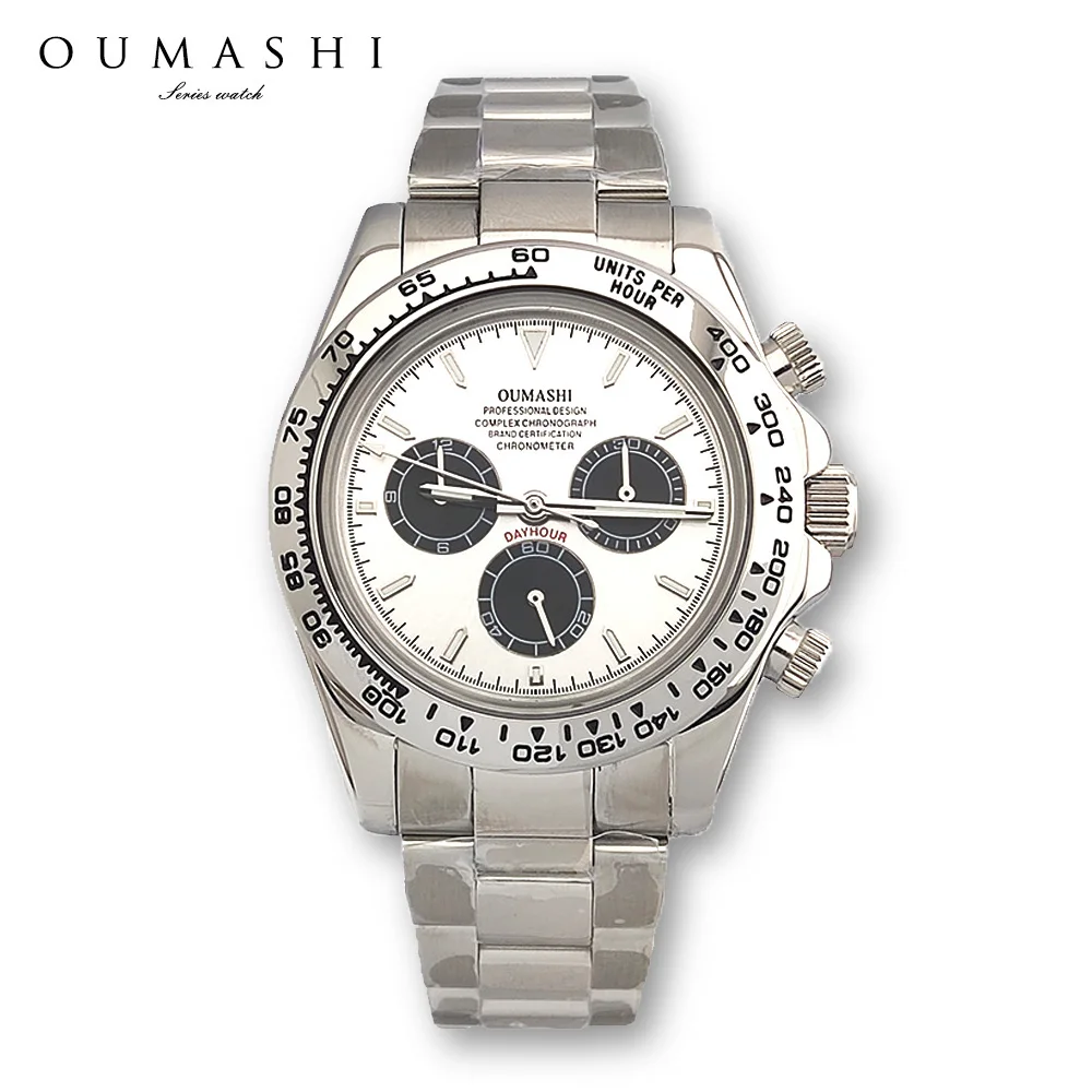 

Роскошные мужские часы с хронографом из нержавеющей стали с сапфировым стеклом, автоматические механические часы, водонепроницаемые, 10ATM 4613D, хронограф с механизмом