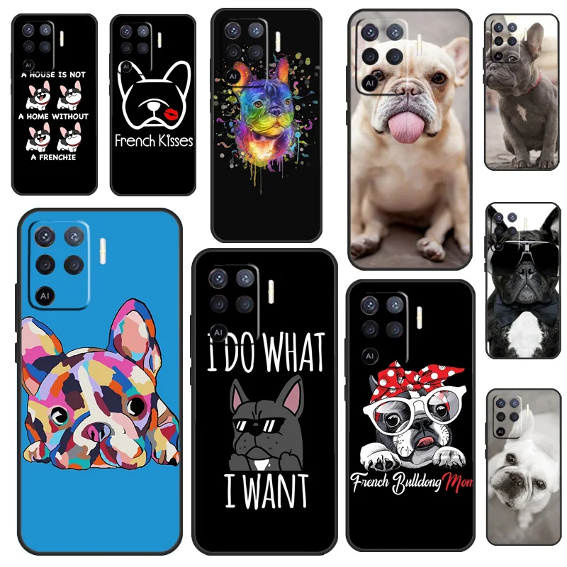 

Чехол с французским бульдогом и собаками животных для Oppo A96 A76 A16 A18 A38 A58 A78 A98 A15 A17 A77 A74 A94 A54 A57S A40 A60 A80 Cover