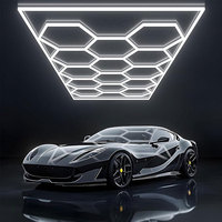 Garage Light Hexagon Lights lamp 220V-240V Led Tube Honeycomb Ceiling Lighting For Auto Car Body Repair Led Workshop Cutomized