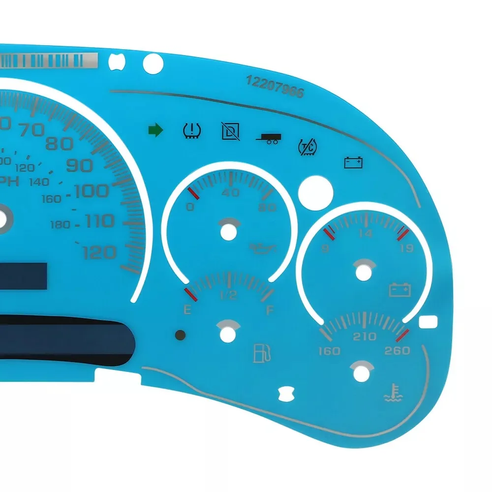 LED-Version der Anzeigeoberfläche für GM Silverado Sierra Regency Trans Temp Rot/Weiß/Blau/Schwarz Temperaturanzeige – Detail 12