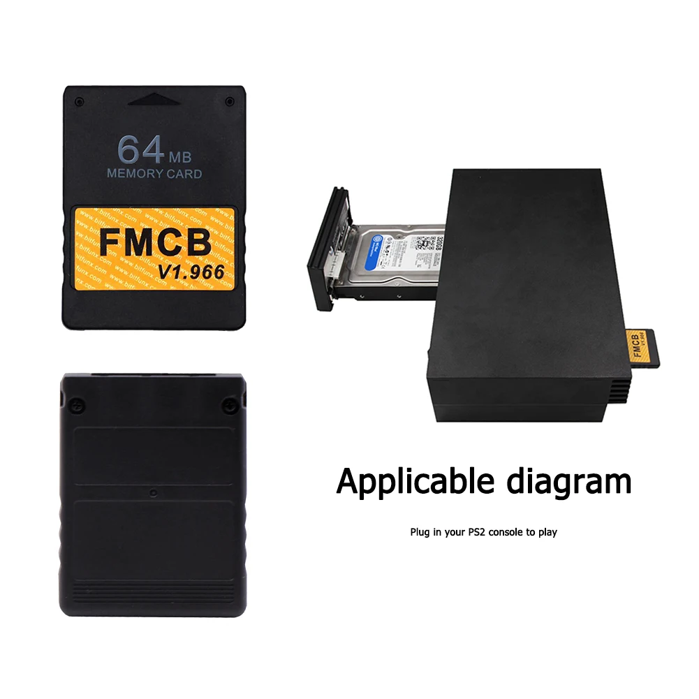 Memory Card Free Game Data Stick Module McBoot v1.966 8MB/16MB/32MB/64MB for Sony PS2 Playstation FMCB Game Saver