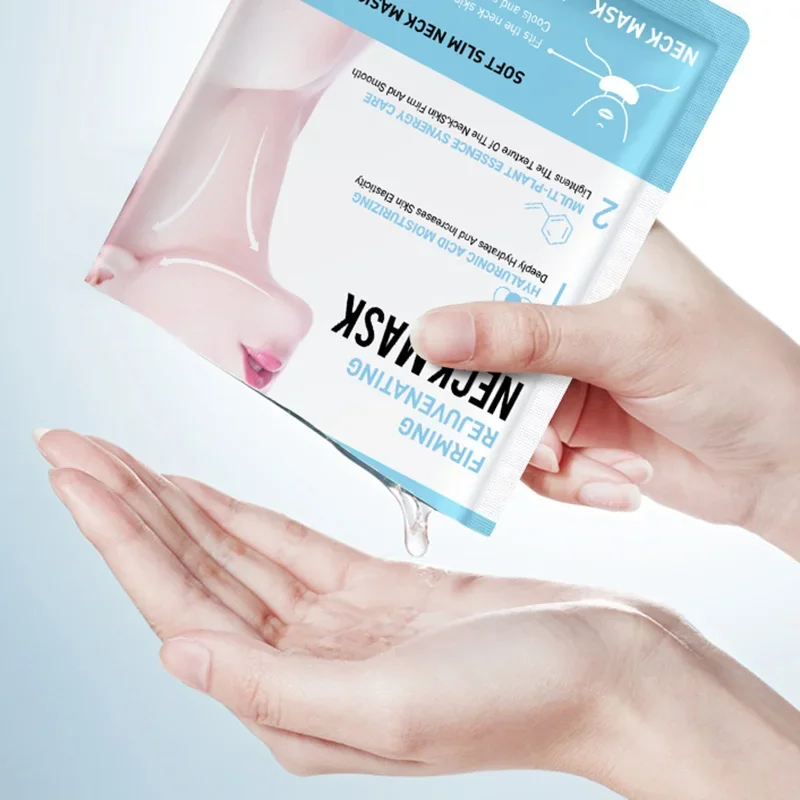 10 قطعة SADOER حمض الهيالورونيك قناع الرقبة الكولاجين ثبات أقنعة الرقبة مغذي اشراق الجمال ترطيب الرقبة العناية بالبشرة