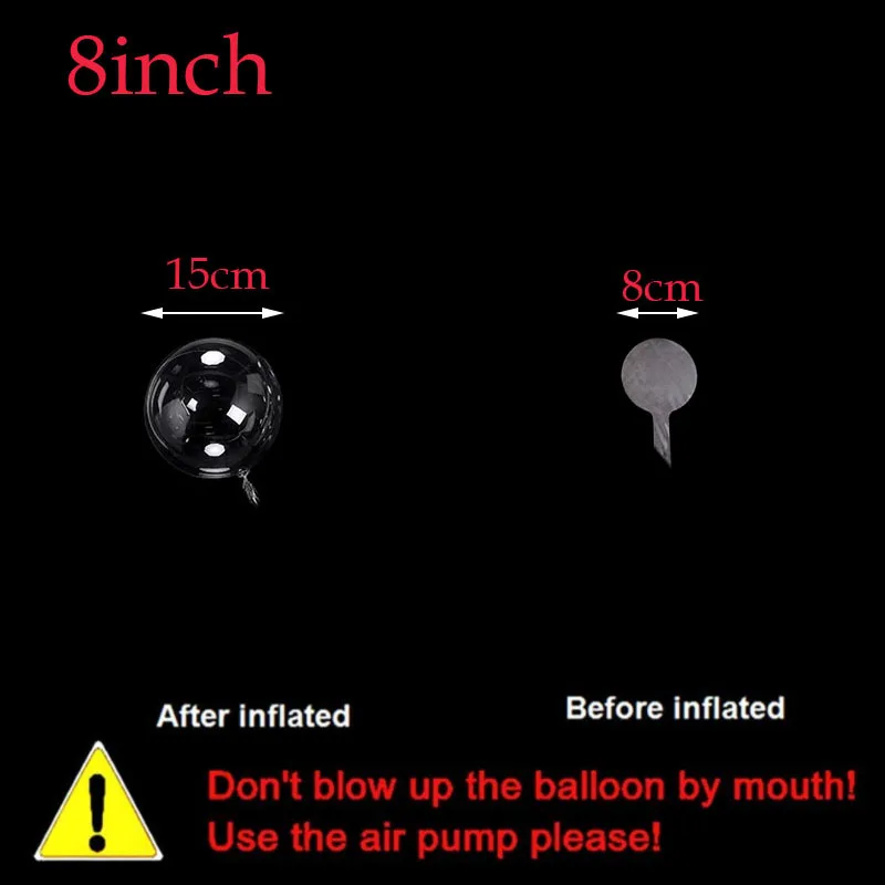 10-100 Stück 8/10/12/16/18/20/24/30/36 Zoll Transparente Bobo-Ballons, klare Blasenballons für Hochzeits- und Geburtstagsfeier-Dekoration – Detail 6