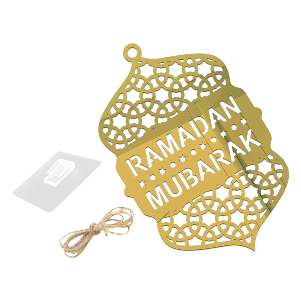 873 قطعة زخرفة معلقة من الأكريليك على الطراز العرقي ديكور عيد مبارك لوازم حفلات رمضان مهرجان ديكور المنزل قلادة مجوفة