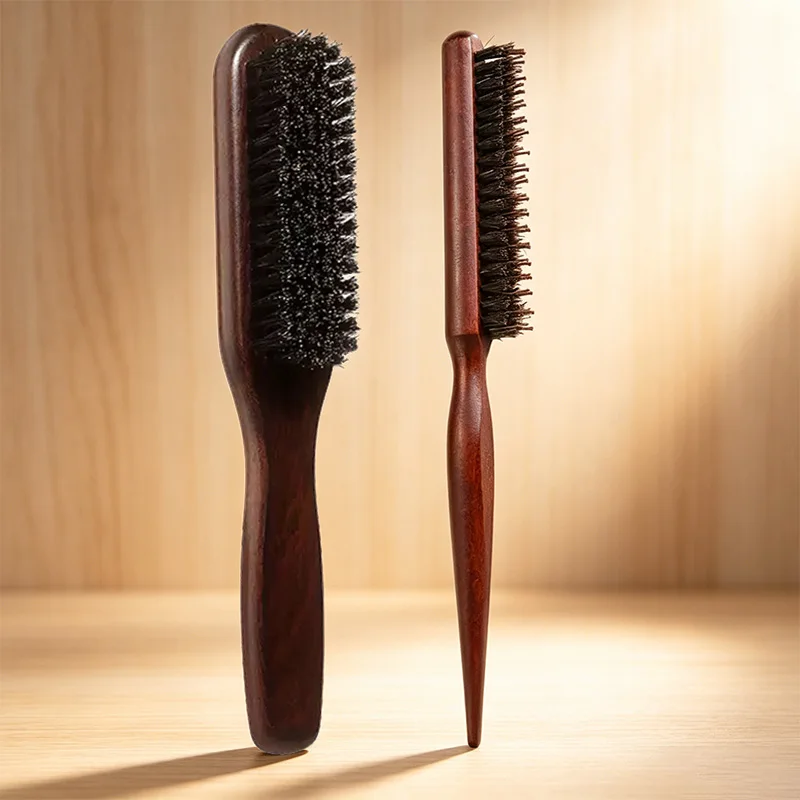 1 Stück/2 Stück Slick-Back-Haarbürste, Borstenbürste für Damen und Herren, Nasshaarbürste, Toupierbürste, Bartbürste zum Glätten von Haaren