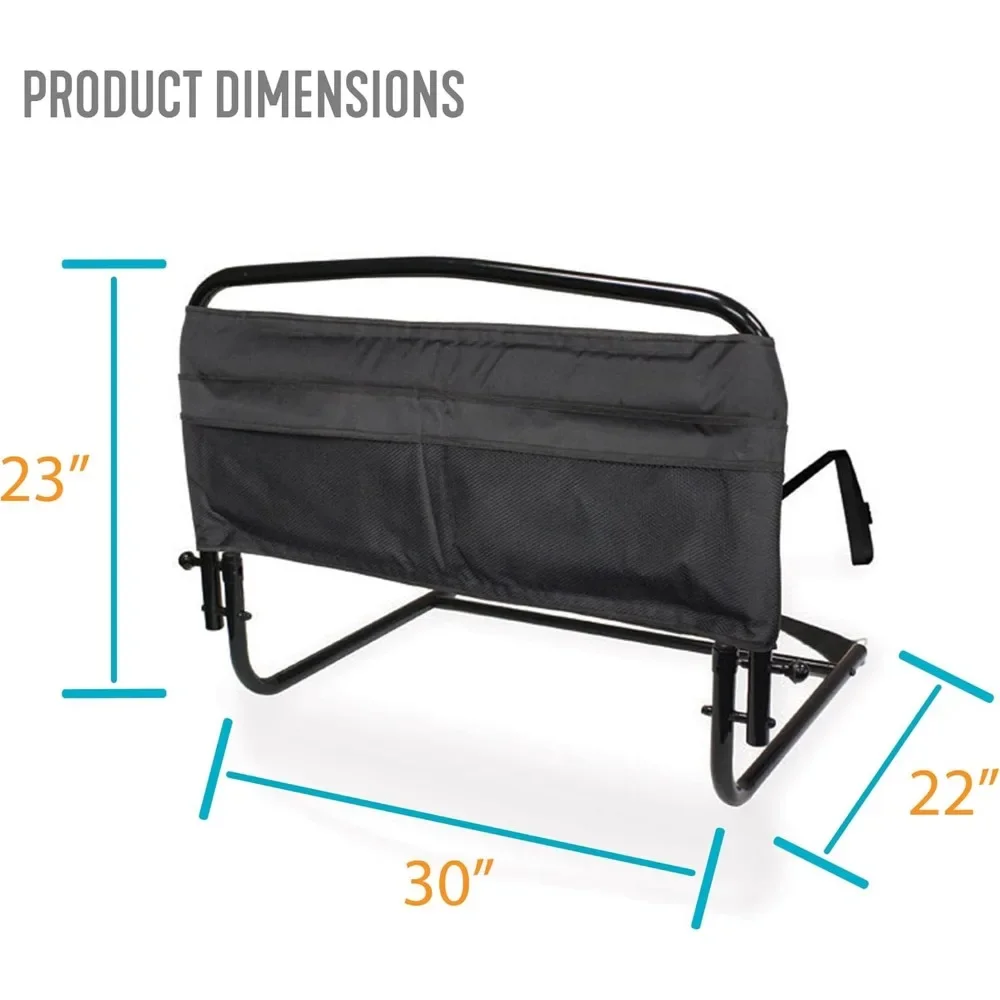 Stander 30 "Sicherheits betts chiene mit gepolstertem Beutel, zusammen klappbarer Schutz gitter für Erwachsene, Senioren und ältere Menschen