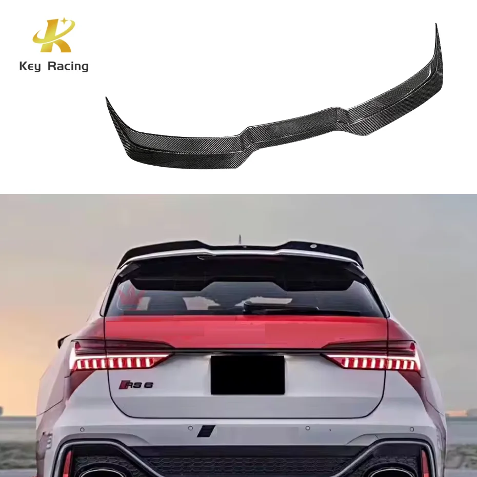 RS6 C8 Spoiler Tail Wing Carbon Fiber Rear Roof Spoiler For Audi RS6 C8