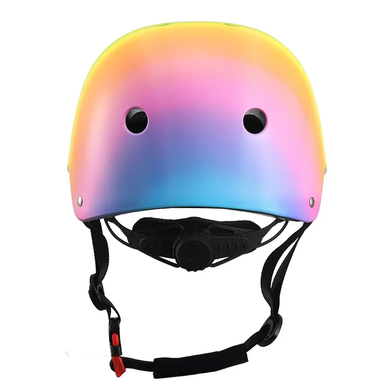 2024 Beautiful Children\'s Rainbow Cycling Bike Helmet Kids Self-balancing Bike Wheel Skateboard Skating Helmet Bicycle Helmet