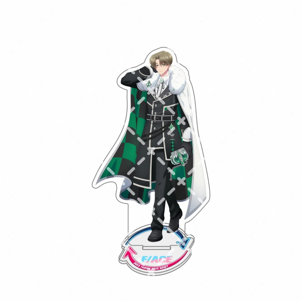 Kawaii Anime F/ACE Member Acrylic Stand Tamon Chess Checkered Cloak Crown Design Clear Acrylic Figure Table Decor Gift view 4