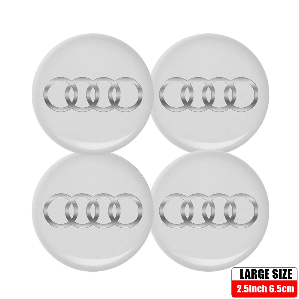 56/60/65MM Auto-Radnabenkappen Auto-Emblem Reifenmittenabdeckungen Zubehör für Audi A1 A2 A3 A4 A5 A6 A7 A8 Quattro Sline RS Q2 Q3