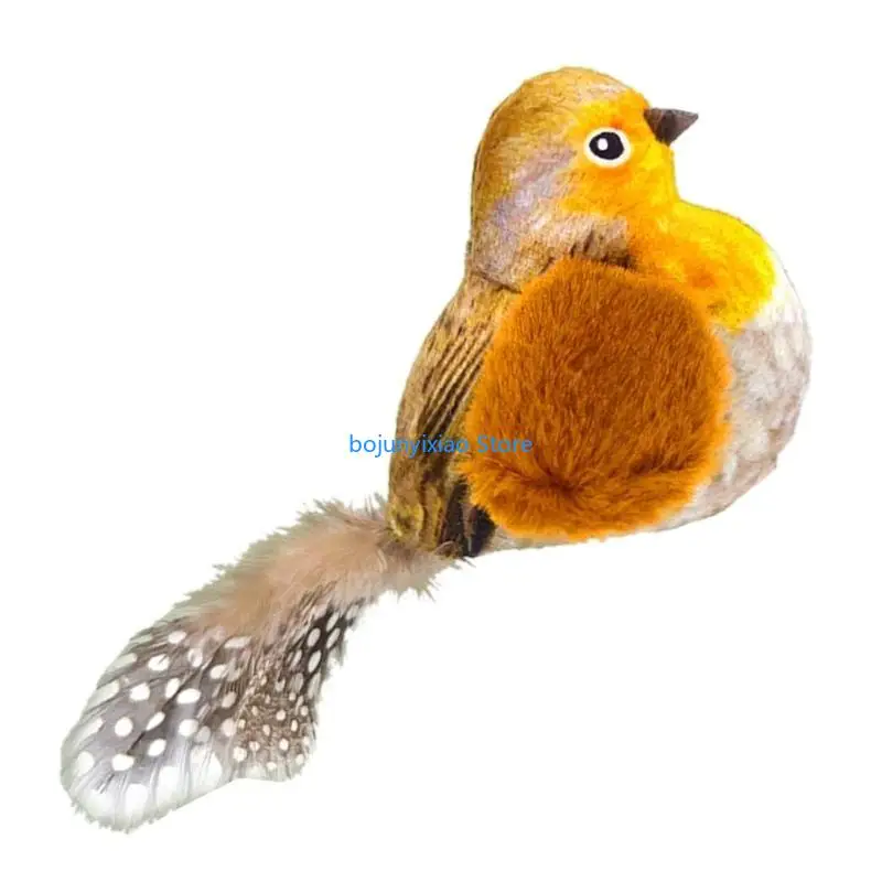 

900B Interactive Toy Plush Birds Scratch Toy with Realistic Bird Sound