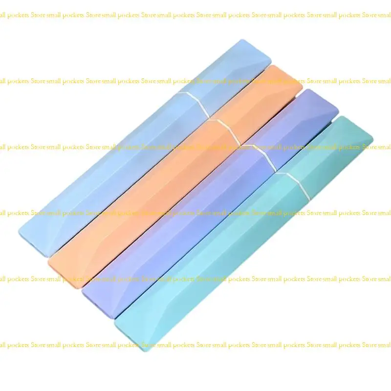 مجموعة R1WD مكونة من 4 أقلام تحديد ذات طرف ناعم محفور، 4 أقلام تحديد ملونة للتدوين اليومي لسكرابوكينغ والترميز اللوني #2