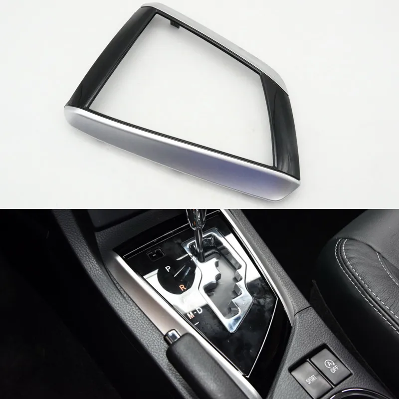 Silver Black Central Console Gear Shift Panel Trim Bezel Frame Cover For Toyota Corolla 2014-2018