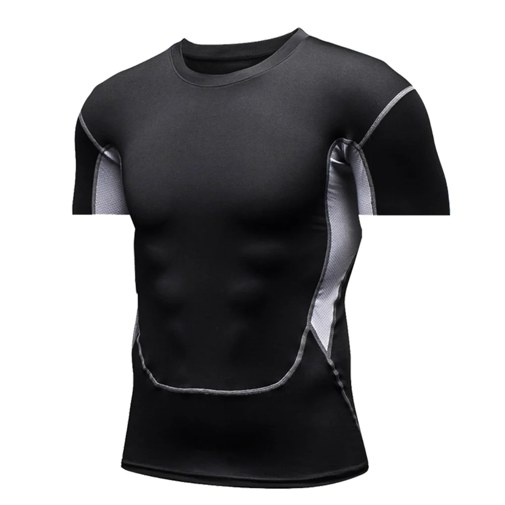 Men Comppress T shirt MMA Rashguard Boxing Mens Short Sleeve Jerseys Gym Fitness Training Sport Jiu Jitsu T shirts Men