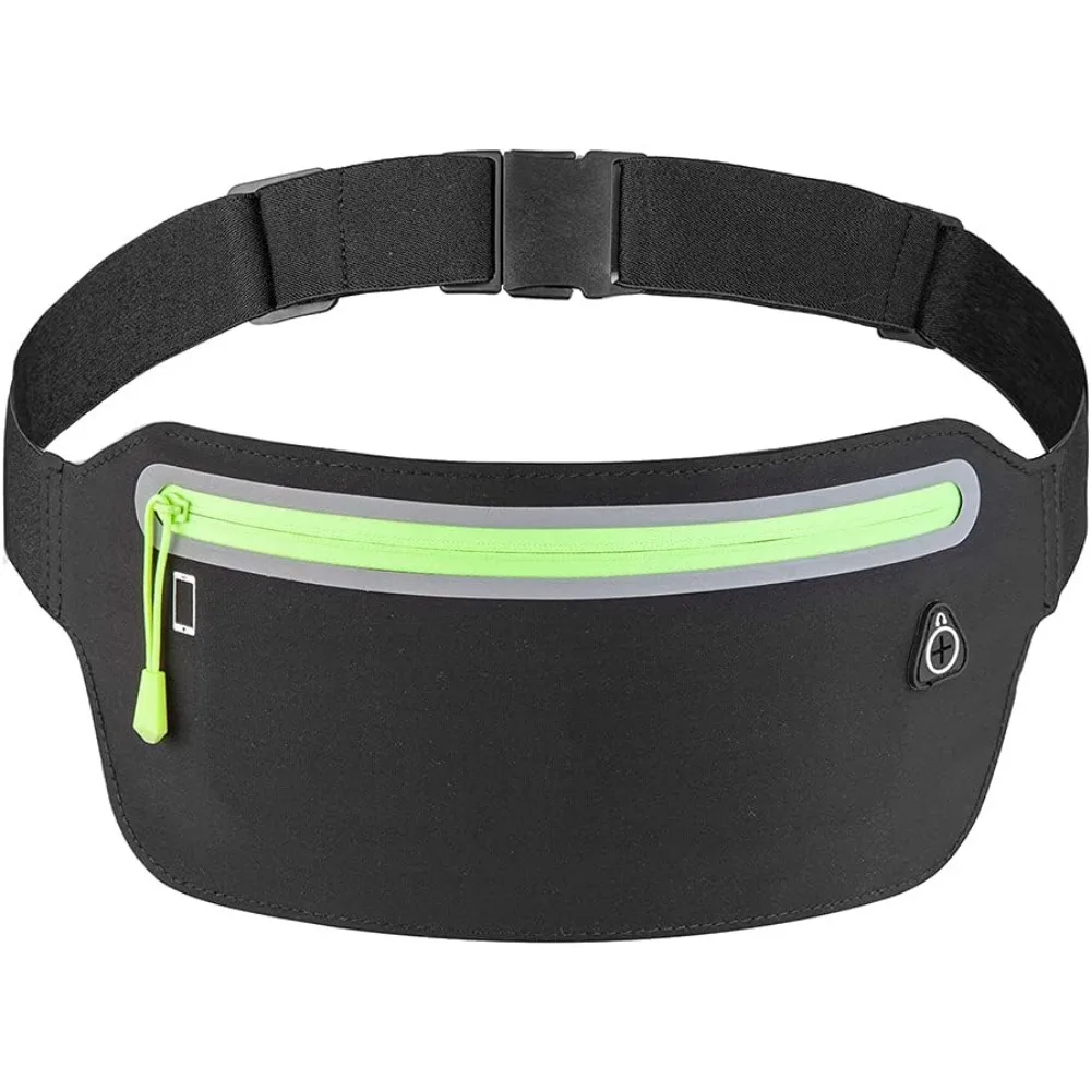 

Running Belt,Slim Running Fanny Pack Waterproof Runner Workout Exercise Phone Waist Pack Belt Pouch Bags for Women Men iphone Gy