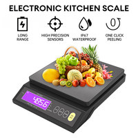 5kg/10kg Electronic Kitchen Scale Waterproof Rechargeable Coffee Scale Stainless Steel Panel Kitchen Measuring Tool for Baking