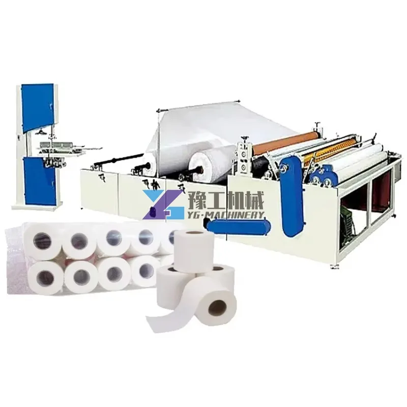 Spun Polyester Yarn Rewind Machine Materials Roll Rewinding Machine Jumbo Roll Tissue Slitter Rewinder  Machine