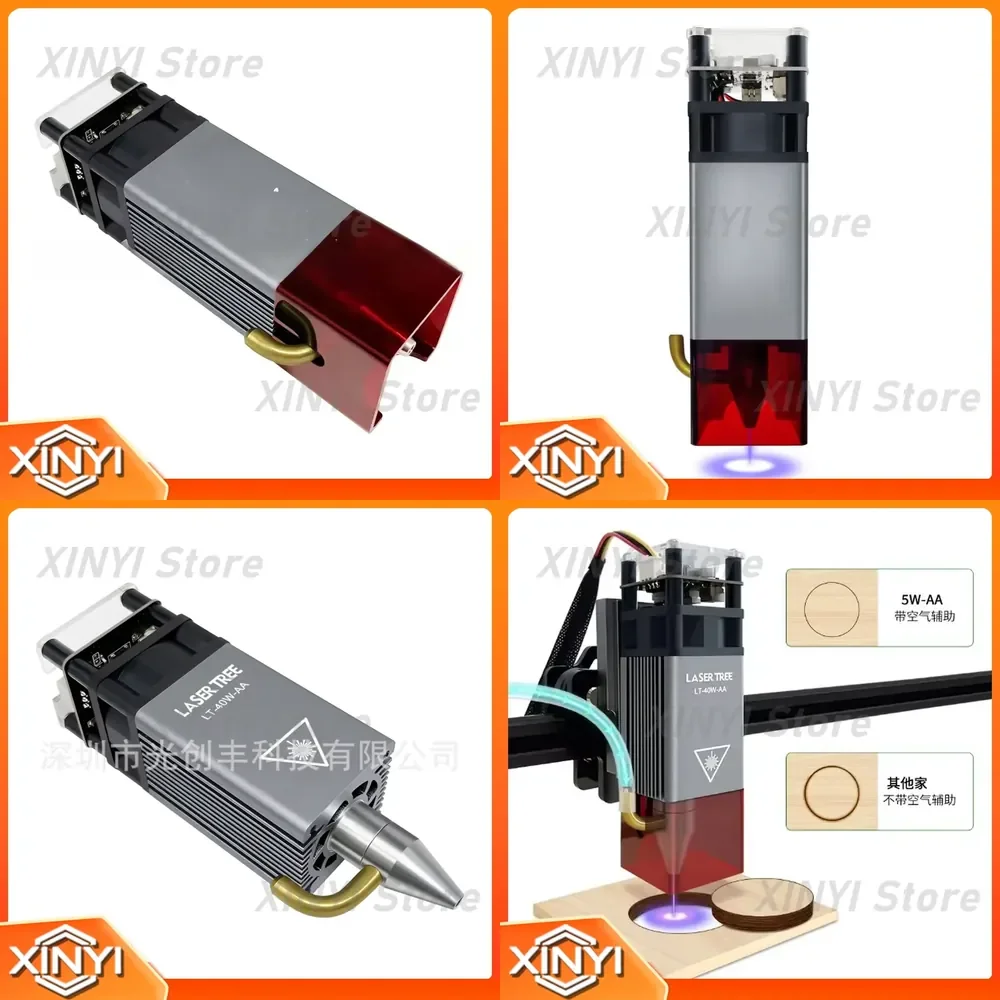 Laser Cutting Head 450nm 5W 45mm Fixed Focus with Air Assist for CNC DIY Accessories Laser Module for CNC Machine for Laser