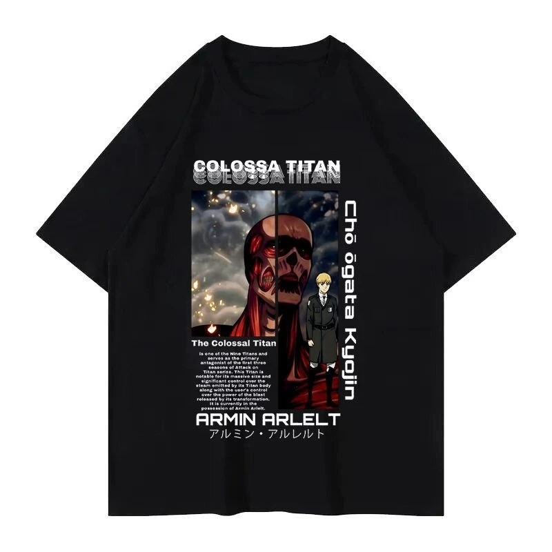 

Bandai Genuine Attack Giant Anime Liwell Allen футболка с коротким рукавом мужская и женская летняя свободная футболка из чистого хлопка