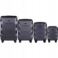 WINGS Set of 4 Travelers SET of luggage on 4 wheels with ABS