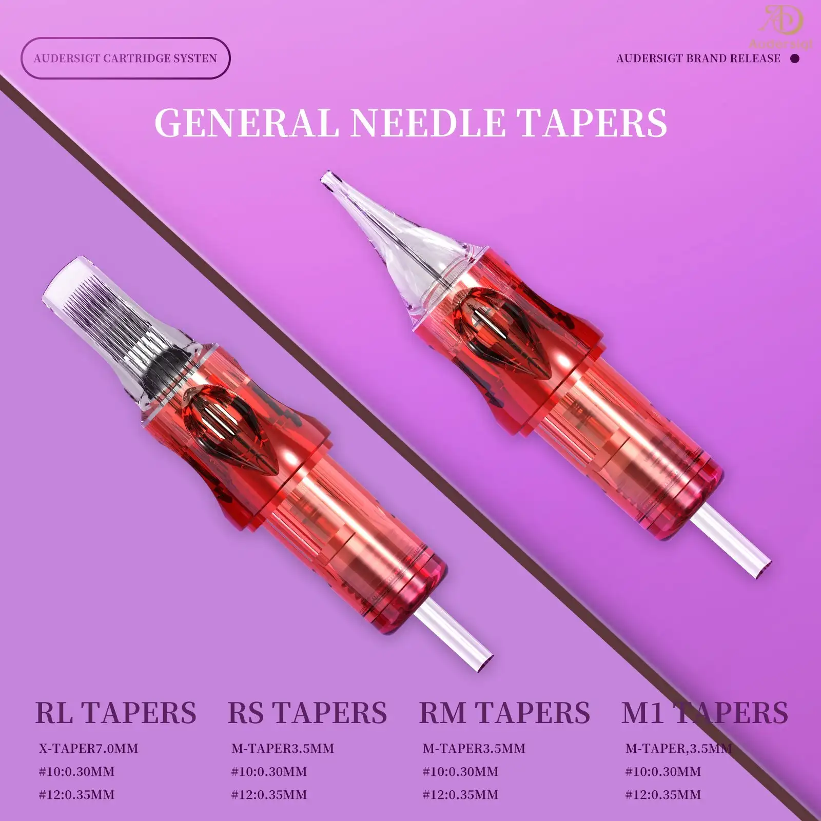 Audersigt M1 Magnum Tattoo Cartridge Needles Disposable Tattoo Needles Safety Membrane Smooth Ink Flow EO Sterilized