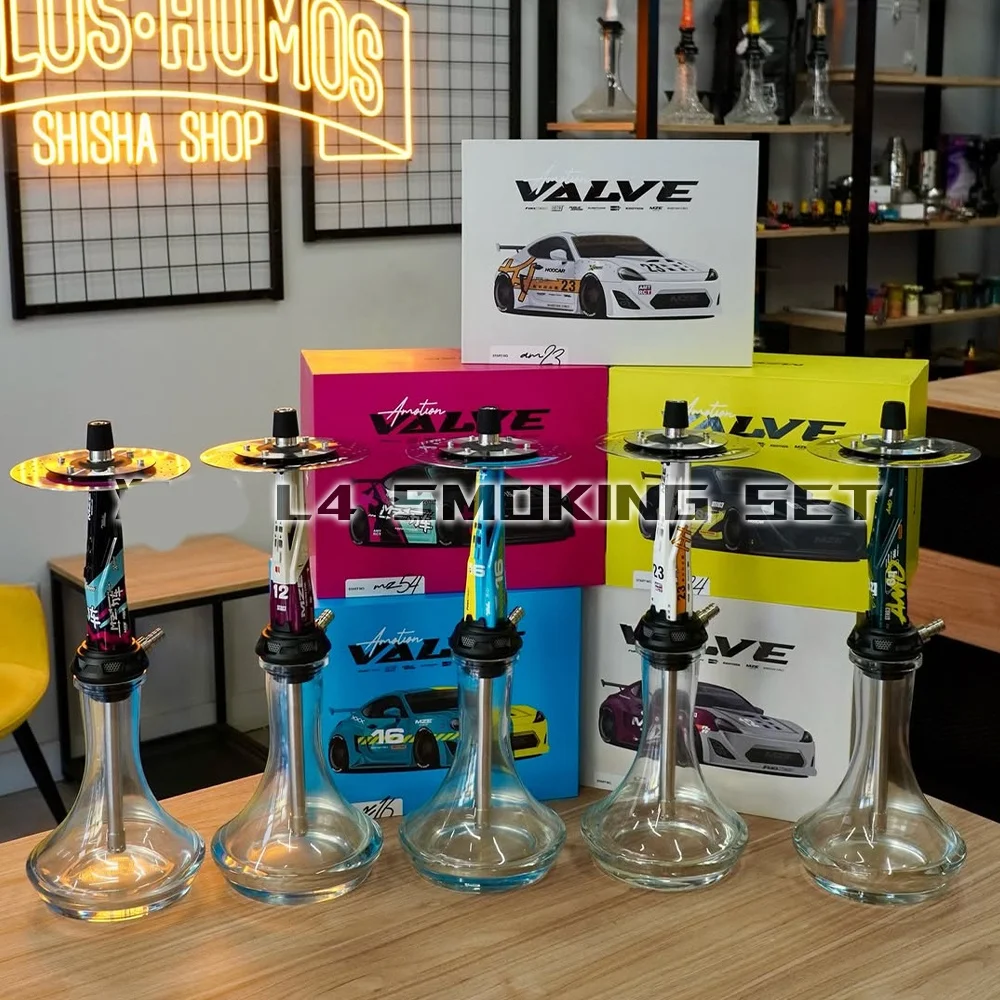 New model racing car Arabic hookah stainless steel hookah pipe single tube complete set of accessories