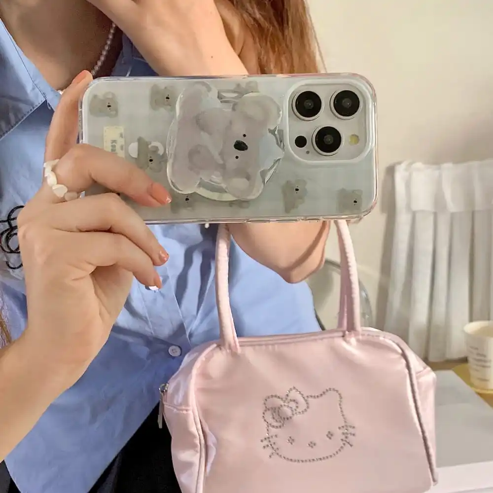 جراب هاتف كوالا برسوم كرتونية لطيفة مع حامل مغناطيسي ، غطاء واقي من السقوط ، جراب ناعم جميل لهاتف آيفون 12 ، 13 ، 14 ، 15 برو ماكس ، عرض رائع