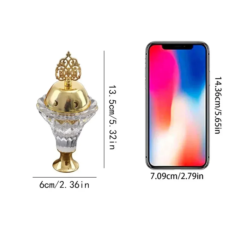 1 قطعة مبخرة كريستال اصطناعي مع غطاء الروائح الناشر الحرف المعدنية الأسرة اليوغا استوديو ديكور المنزل الحلي