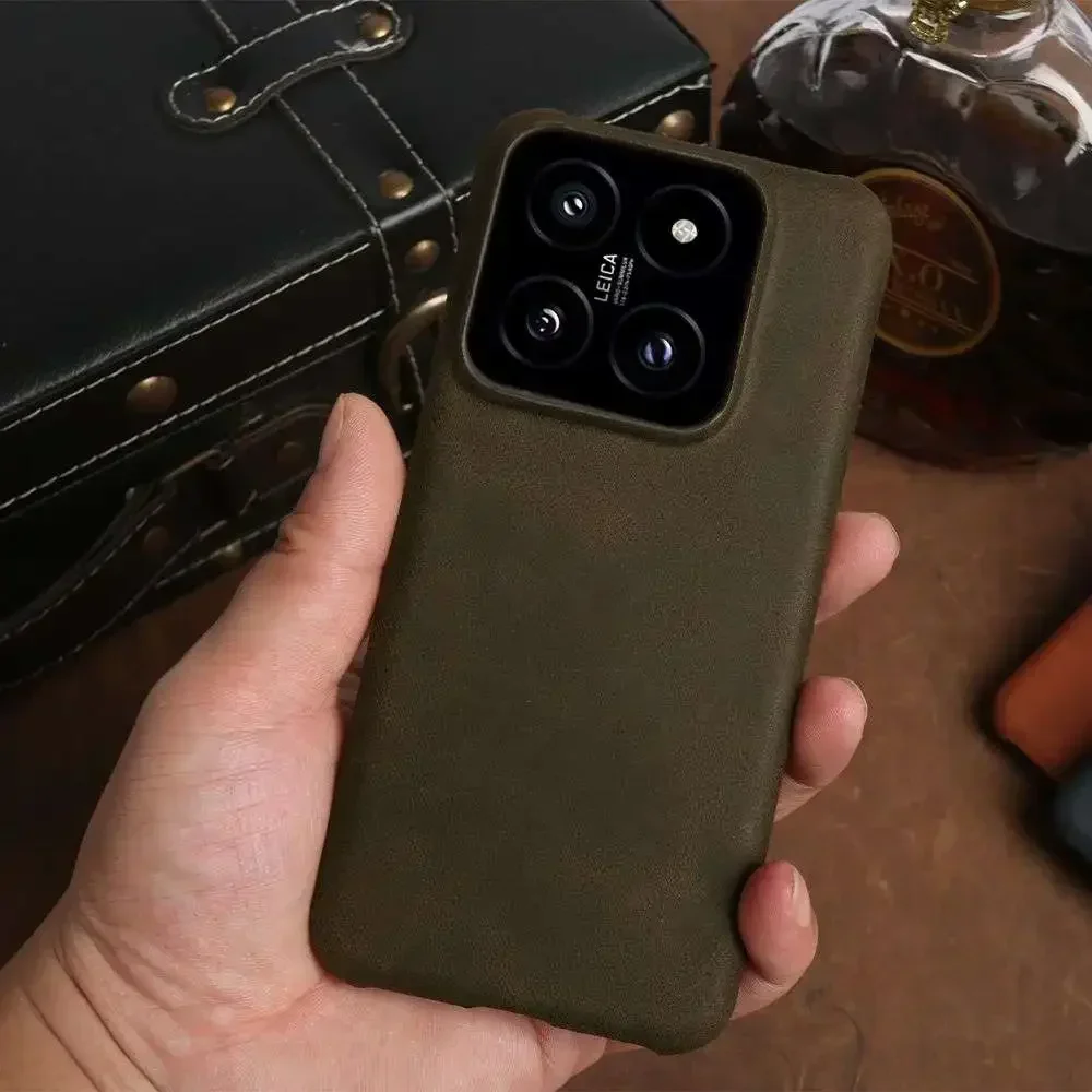 Durable Luxury Genuine Leather Case For Xiaomi 14T Pro Capa Retro Mi13T 12Pro 12X 12TPro 12Ultra 11Ultra Phone Cover Fundas Capa