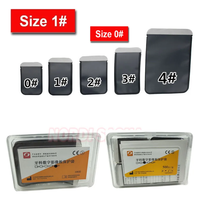 

500pcs/Box Dental X-ray Film Barrier Envelopes Dental Protective Pouch Cover Bags Type 0#/1#/2#/3# 4# X-ray Film Bags