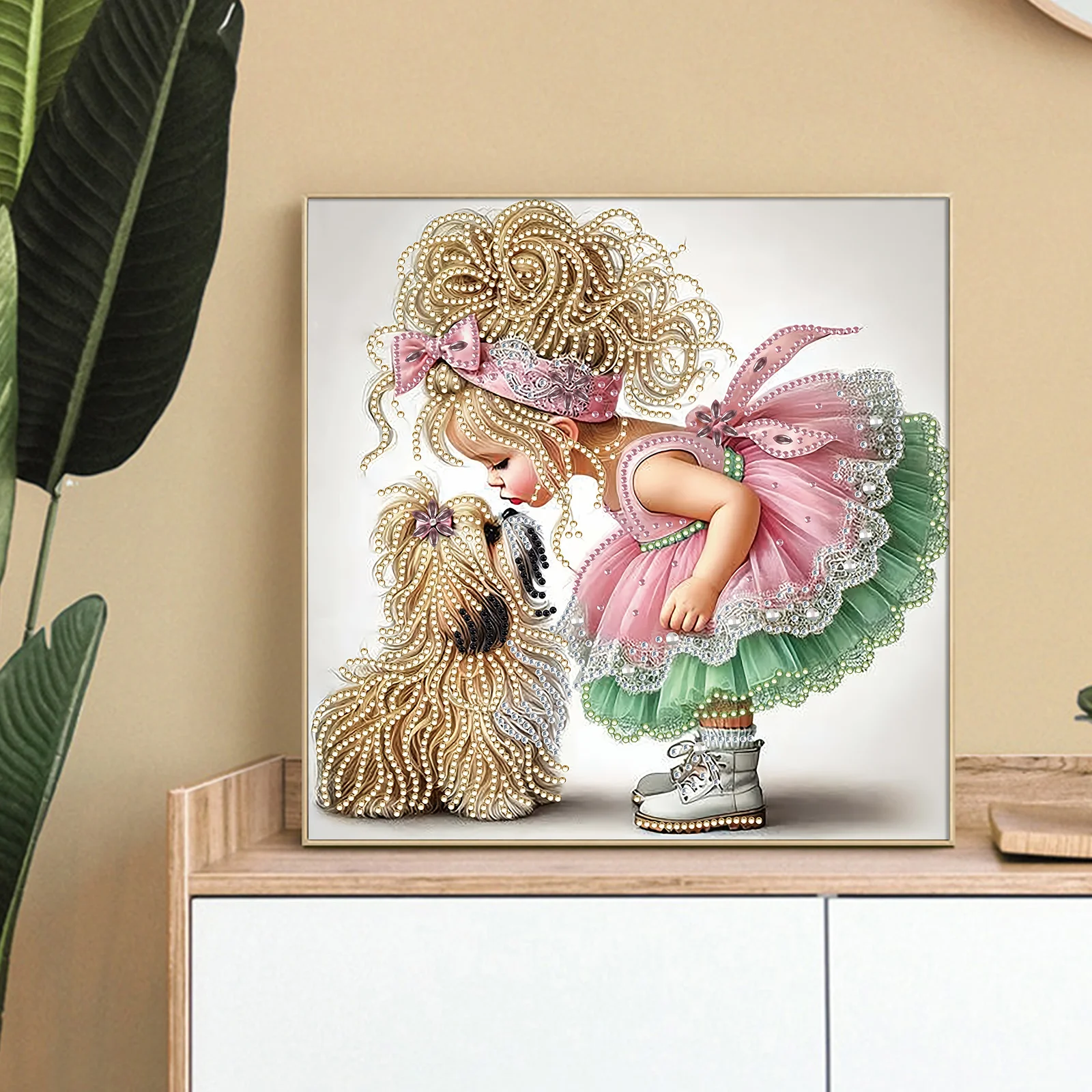 Puppy Special Shape Diamond Art Painting Kit for Adult Beginner,Crystal Diamond Special Shape Kit for Home Wall Decoration Gift view 5