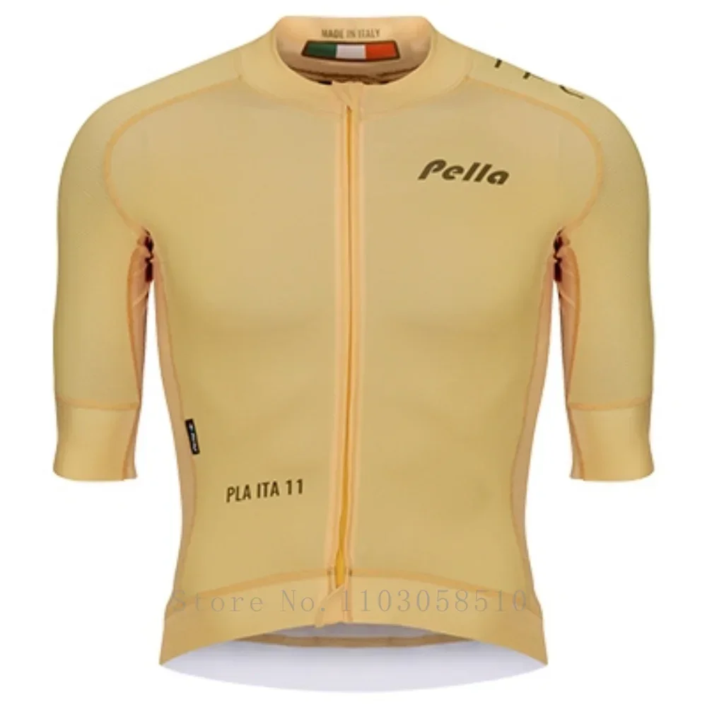 PELLA Summer Cycling Jerseys men Biking Shirts for Riding Slim Fit Bicycle Tops Shirts Clothing Quick Dry Road MTB Bike Clothes