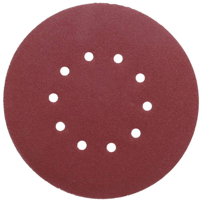 

225Mm Sanding Disc Pads, 25 Pcs Hook And Loop Sandpaper Sheet For Random Orbital Sander (80 Grit)