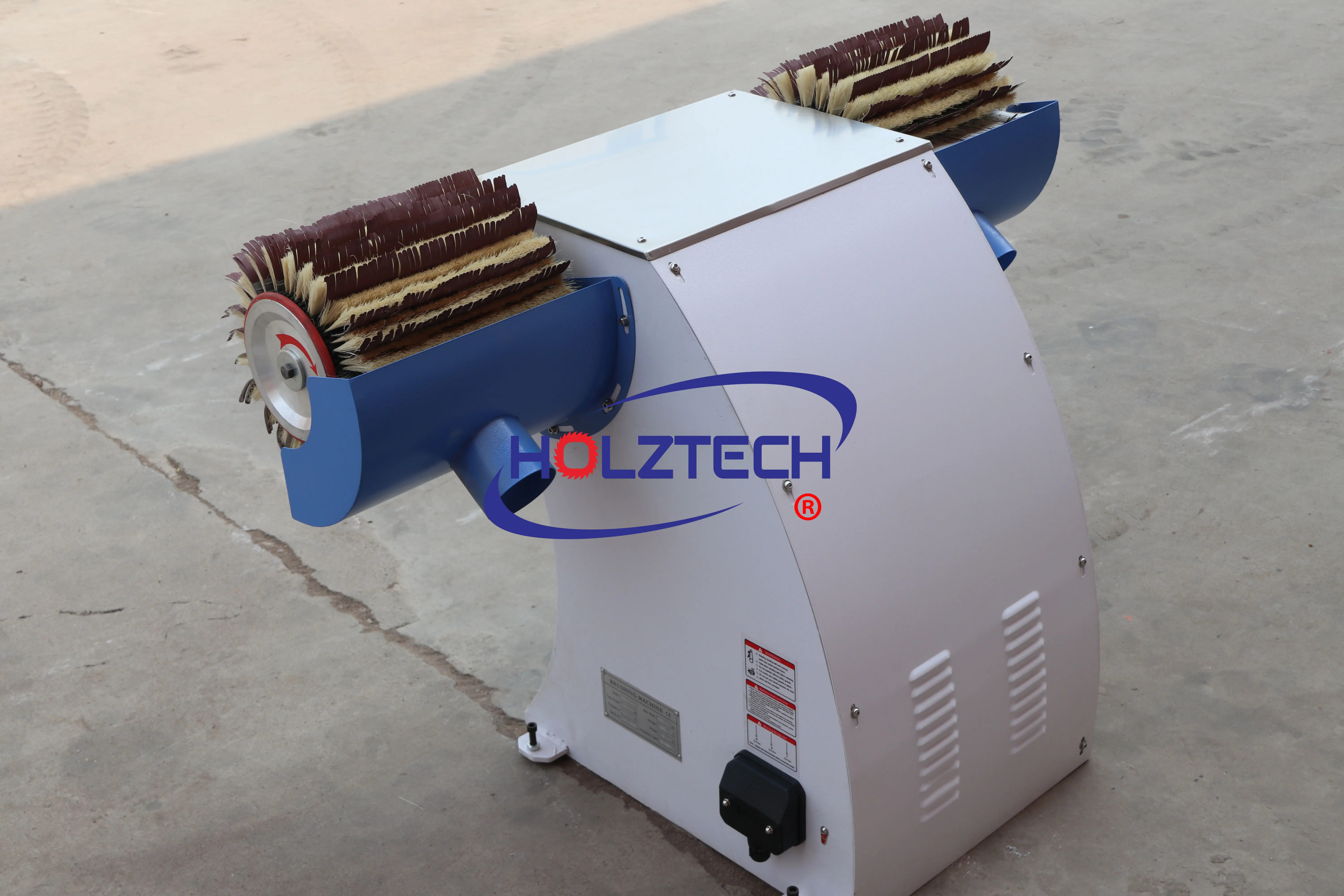 Holztech Manual Operation Handle Wooden Staircase Polish Machine Wood Furniture Legs Wood Brush Polishing Machine