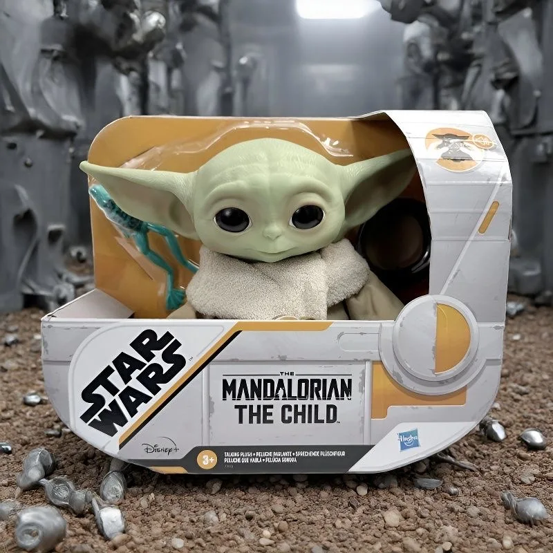 

Original Hasbro 10cm Yoda Figure Sound-Producing Toy Star Wars Grogu Mandalorian Electric 1.1 Baby Yoda Model Birthday Toy Gifts